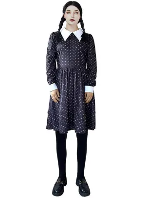 Gothic Wednesday Addams Womens Costume