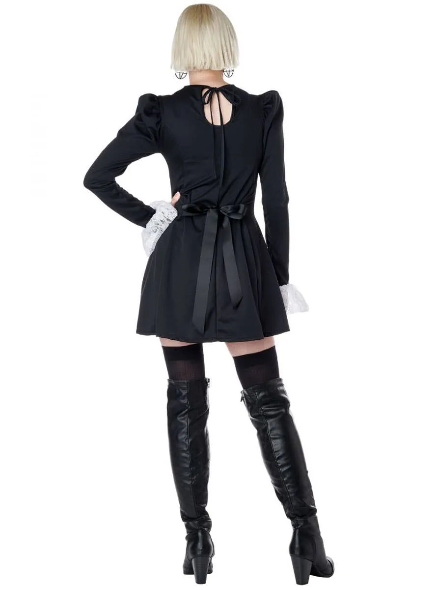 Gothic Wednesday Addams Womens Halloween Costume