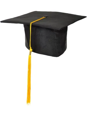 Graduation Mortarboard with Yellow Tassel