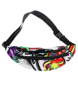 Graffiti Print 90s Adults Costume Bum Bag