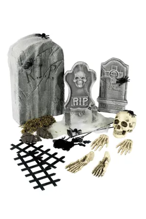 Graveyard Collection - 24 Piece Halloween Decoration Kit