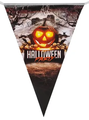 Graveyard Halloween Party 10 Flag Bunting Halloween Decoration