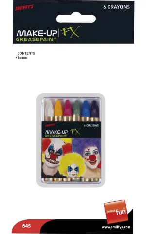 Greasepaint Makeup Crayons - Pack of 6