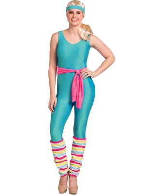 Great Shape 80s Exercise Barbie Womens Costume