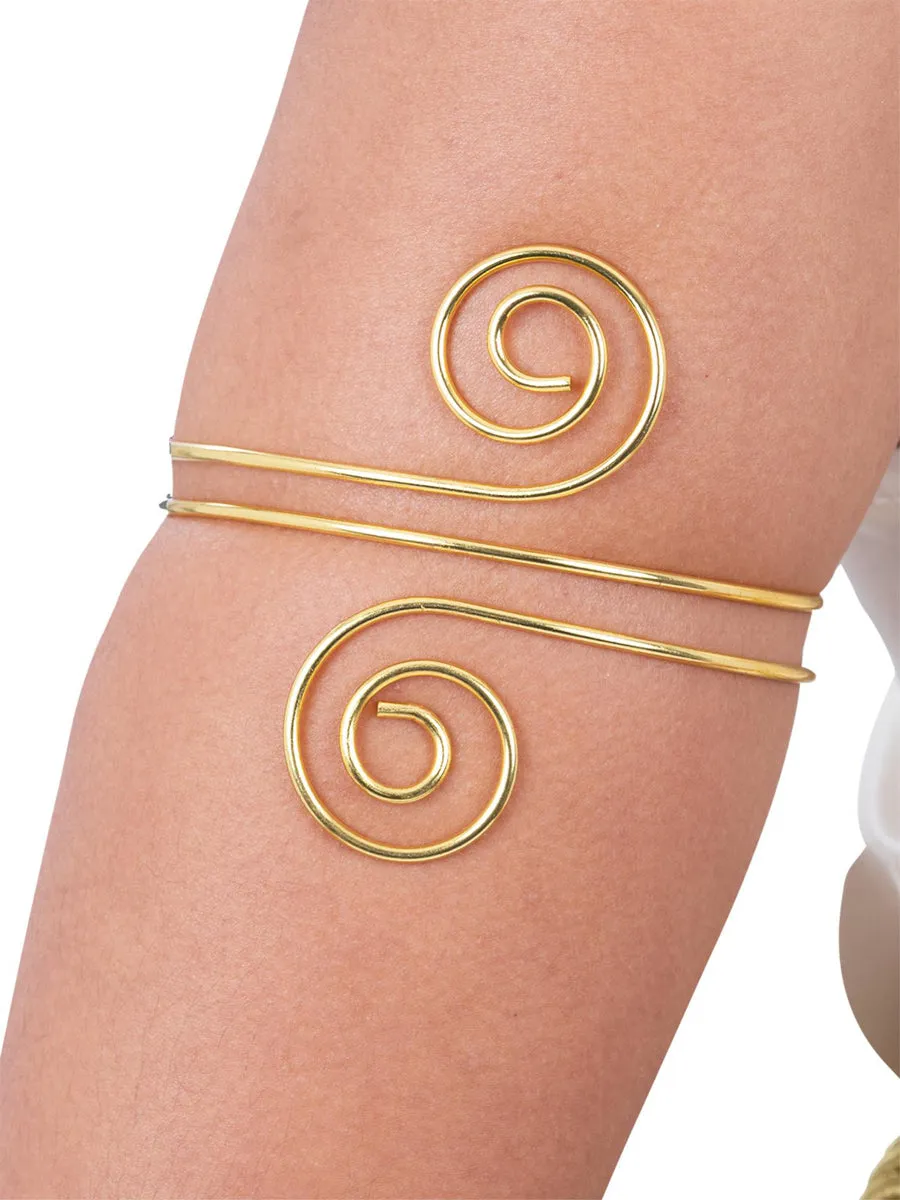 Grecian Goddess Swirl Gold Arm Band