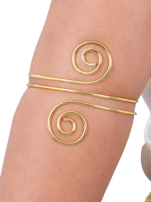 Grecian Goddess Swirl Gold Arm Band