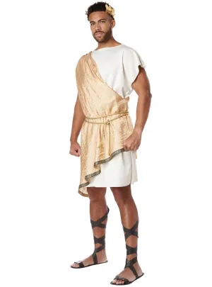 Greek God Mens Golden Toga Dress Up Costume