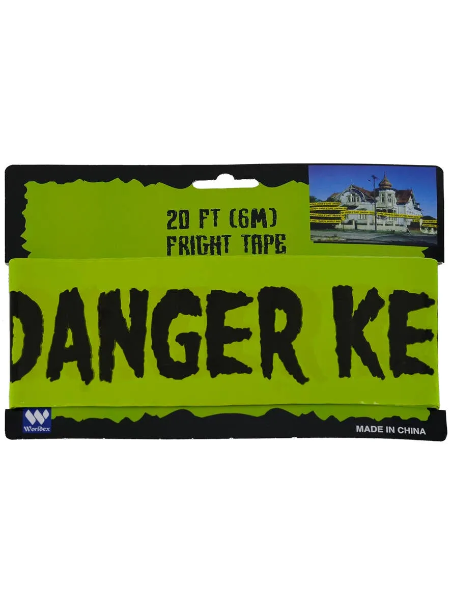 Green Danger Keep Out Halloween Decoration Tape