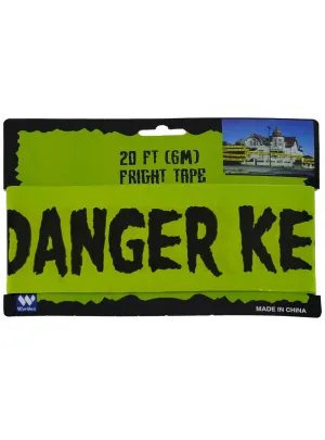 Green Danger Keep Out Halloween Decoration Tape