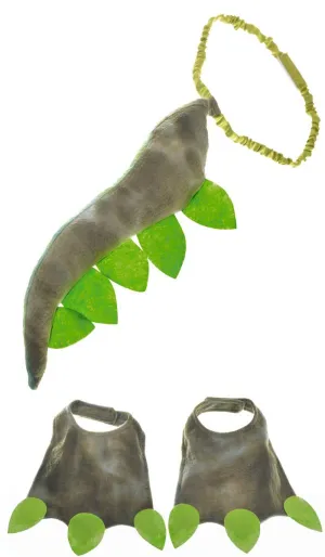 Green Dinosaur Kids Tail and Feet Costume Accessory Set