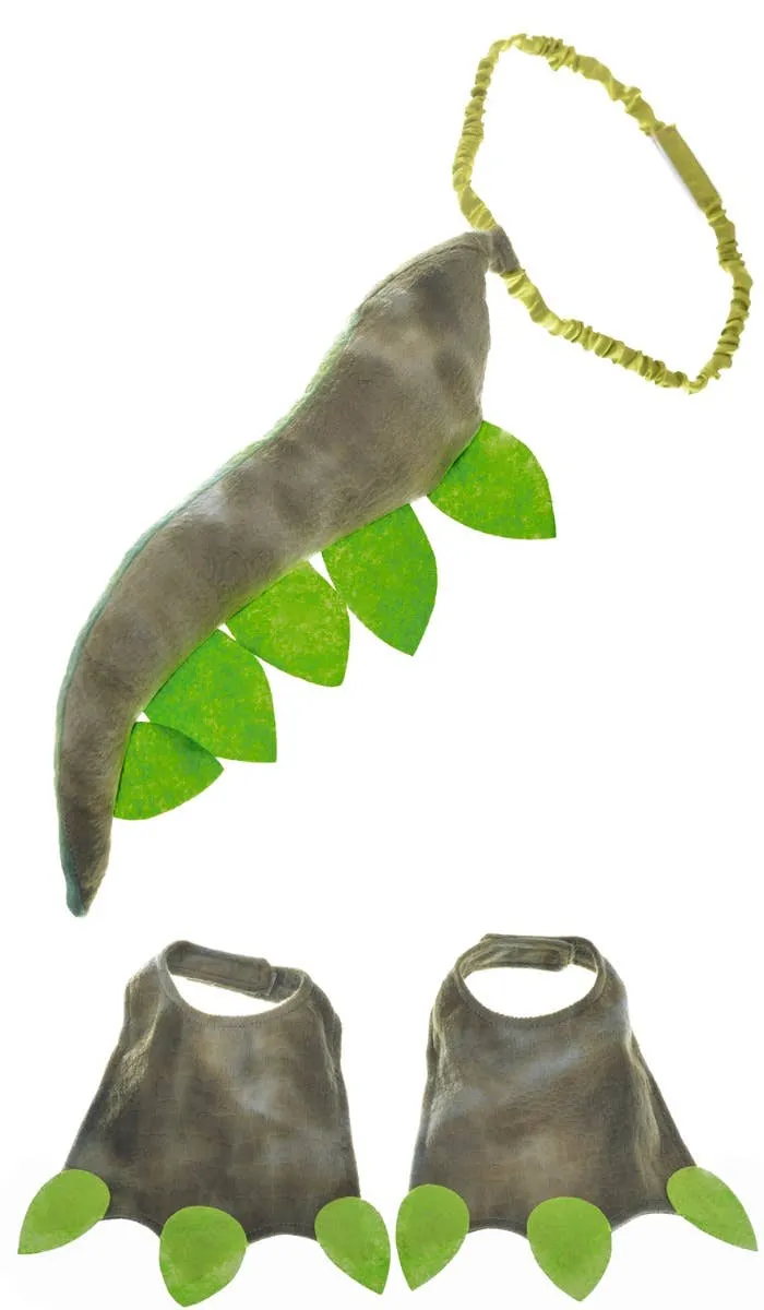 Green Dinosaur Kids Tail and Feet Costume Accessory Set