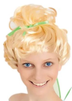 Green Fairy Womens Blonde Costume Wig