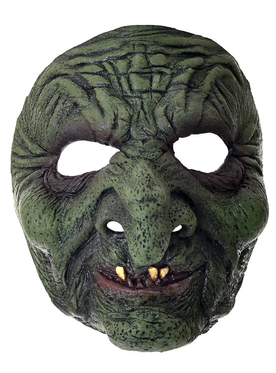 Green Witch Latex Halloween Costume Mask