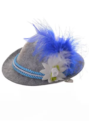Grey Feltex Oktoberfest Mini Barvarian Costume Hat