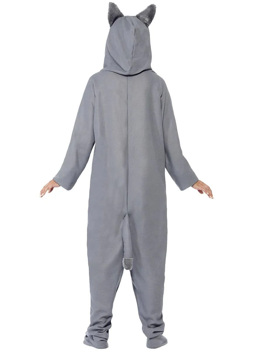 Grey Wolf Womens Animal Onesie Costume