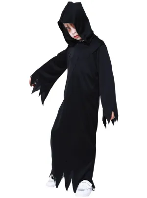 Grim Reaper Boys Hooded Robe Halloween Costume