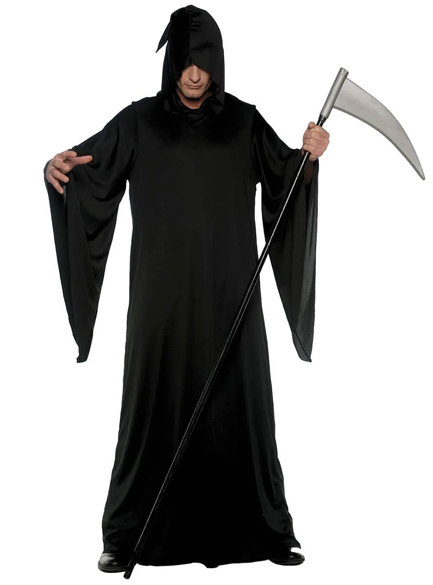 Grim Reaper Hooded Robe Mens Halloween Costume