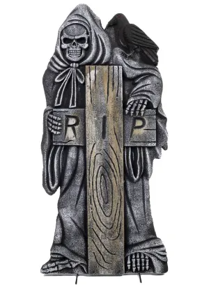 Grim Reaper RIP Tombstone Halloween Decoration