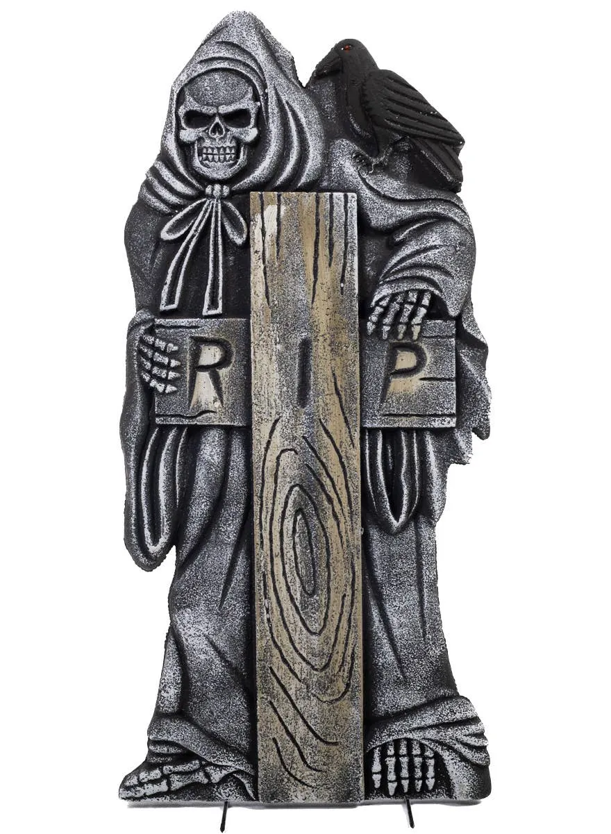 Grim Reaper RIP Tombstone Halloween Decoration