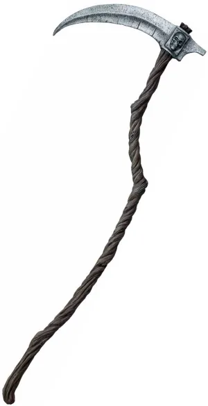 Grim Reaper Wood Look Sickle Halloween Accessory