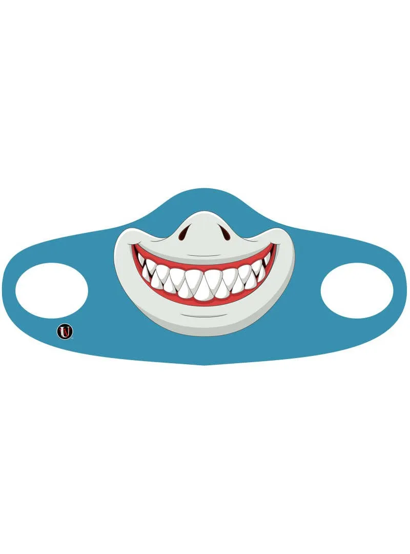 Grinning Blue Shark Kids Fabric Face Mask