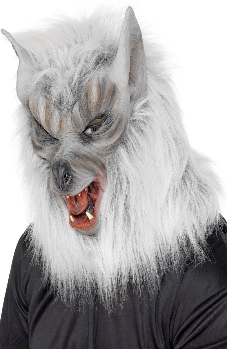 Grisly Grey Wolf Latex Costume Mask