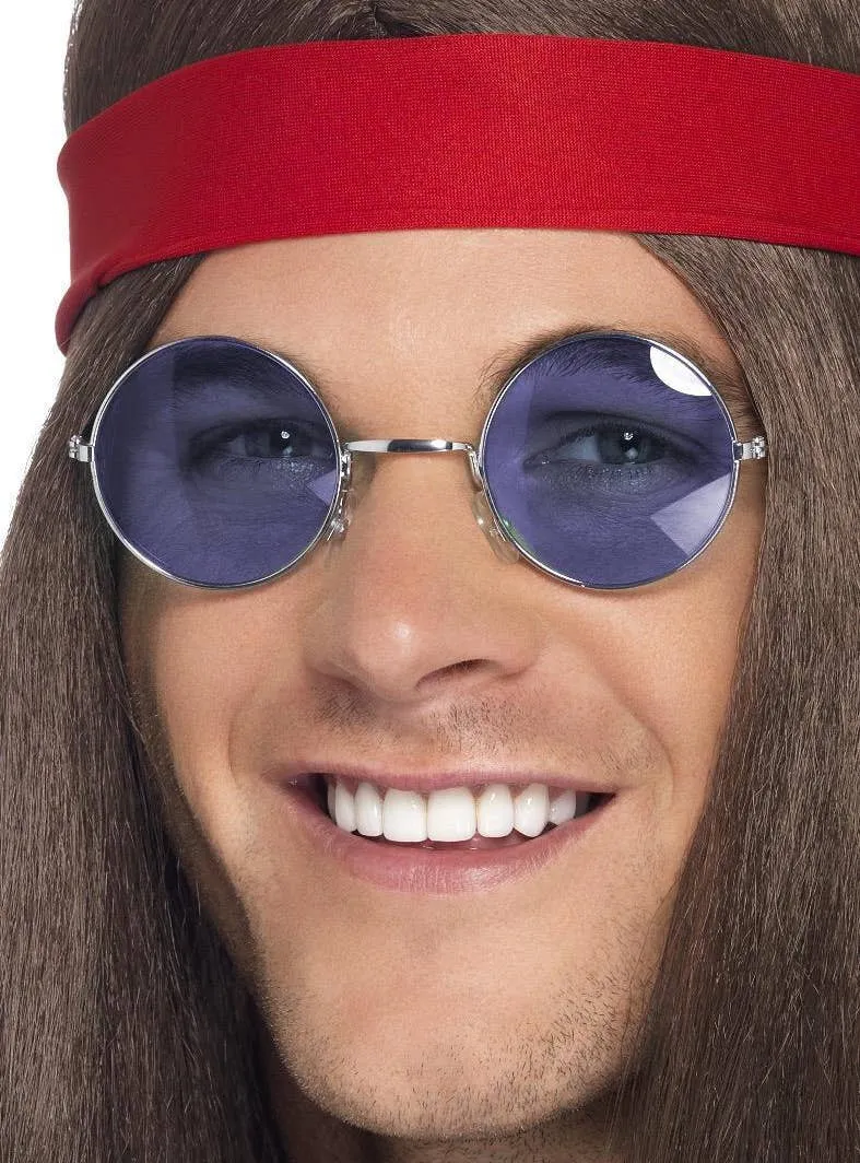 Groovy Baby Blue 70s Hippie Glasses