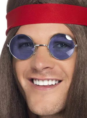 Groovy Baby Blue 70s Hippie Glasses