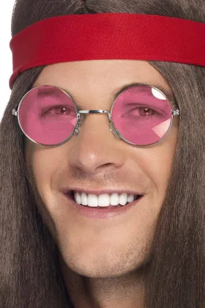 Groovy Baby Pink 70s Hippie Glasses