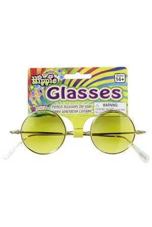 Groovy Baby Yellow Hippie Glasses