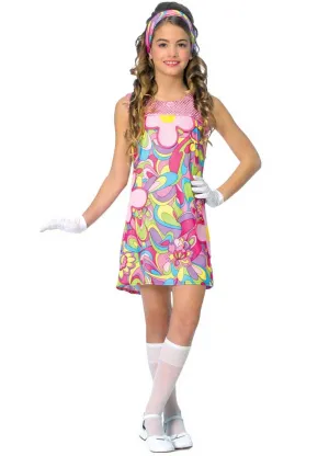Groovy Girl Kids Go Go 60s Costume
