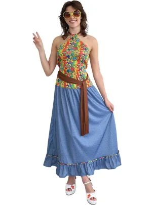 Groovy Girl Womens 1960s Hippie Costume