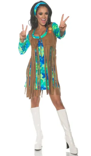Groovy Green Retro Womens 1960s Costume