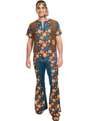 Groovy Hippie Mens Plus Size 70s Costume