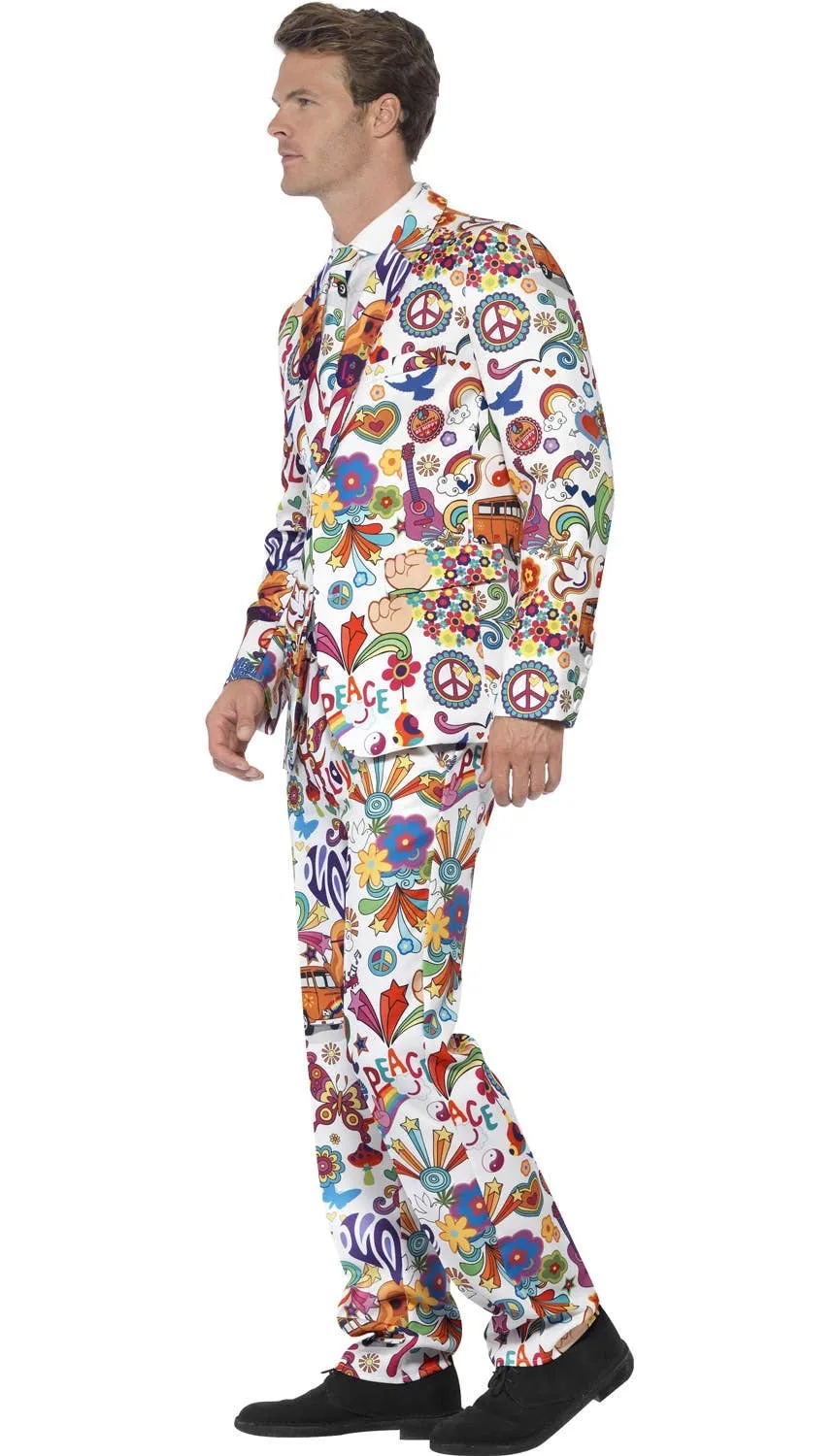 Groovy Hippie Mens Stand Out 1970s Costume Suit