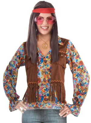 Groovy Hippie Womens 1970s Costume Top