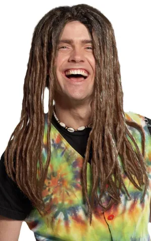 Groovy Long Brown Rasta Dreadlocks Wig