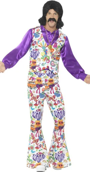 Groovy Mens 1960s Hippie Costume
