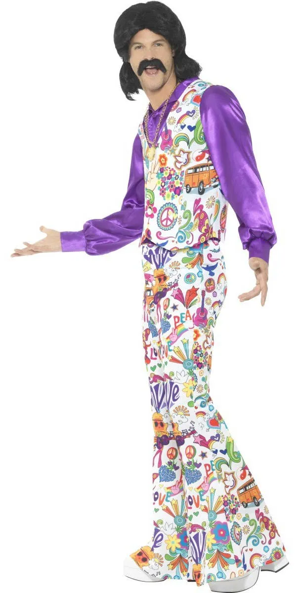 Groovy Mens 1960s Hippie Costume