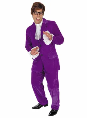 Groovy Plus Size Mens 1960s Purple Costume Suit