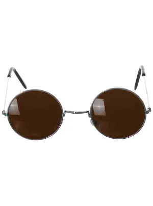 Groovy Round Tinted Lens Hippie Costume Glasses