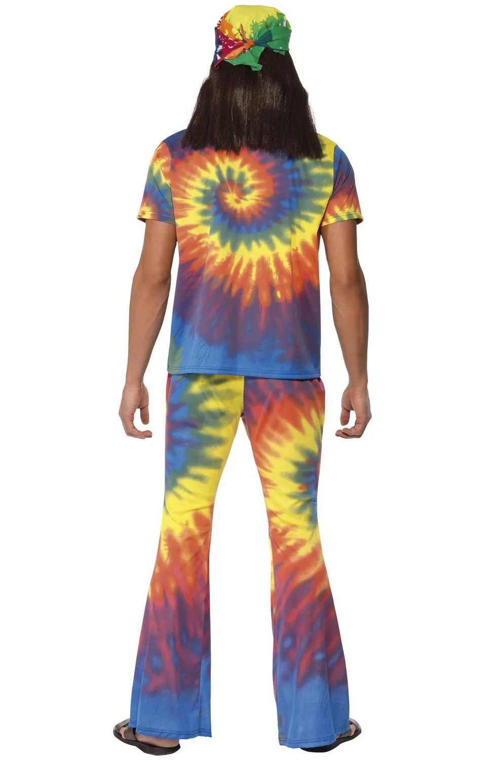 Groovy Tie-Dye Hippie Mens 1970s Costume