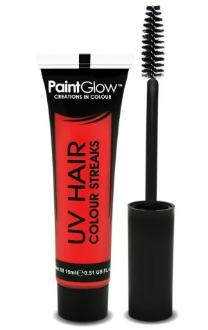 Hair Mascara UV Reactive Special Effects - Neon Red