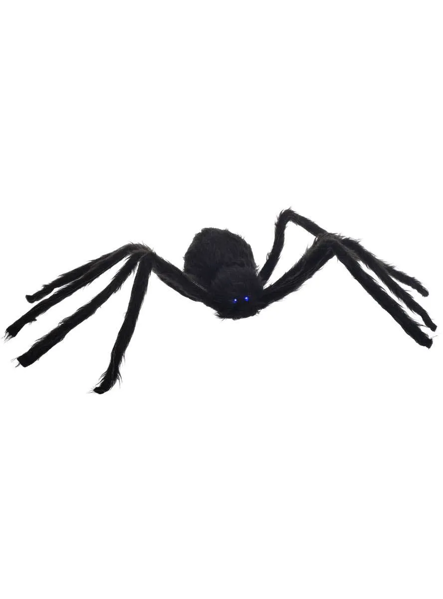 Hairy Black Spider Halloween Decoration with Lights and Sounds