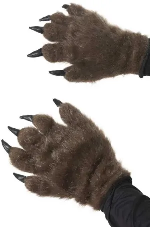 Hairy Brown Werewolf Hands with Nails