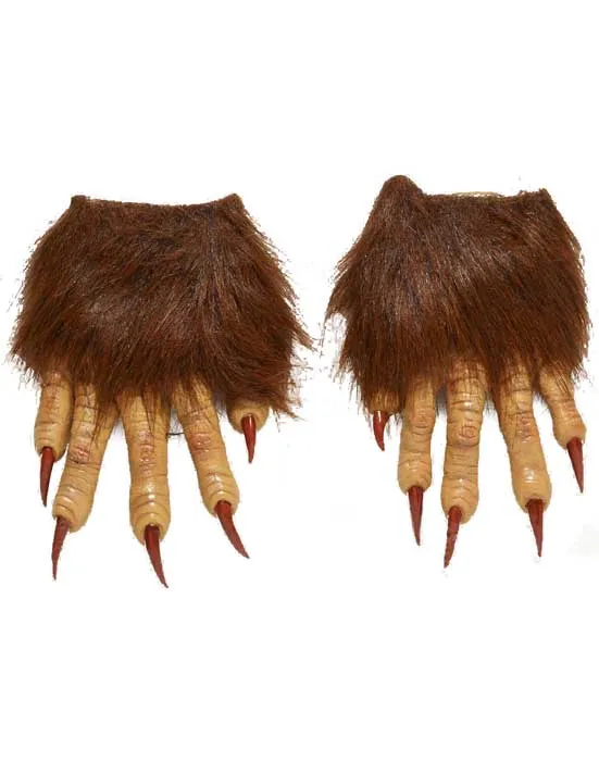 Hairy Werewolf Hands Halloween Costume Accessory