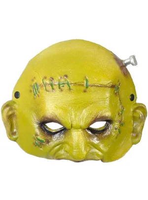 Half Face PVA Foam Green Frankenstein Halloween Mask