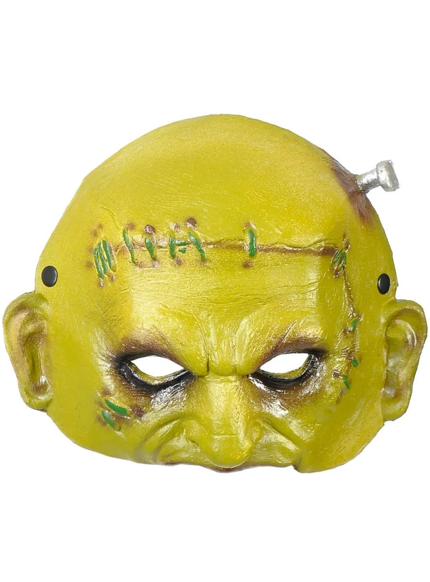 Half Face PVA Foam Green Frankenstein Halloween Mask