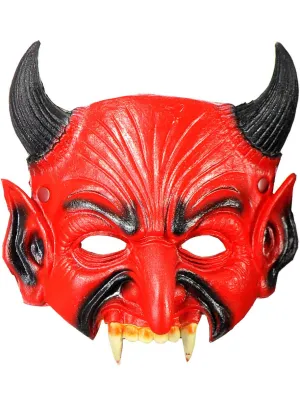 Half Face PVA Foam Red Devil Halloween Mask