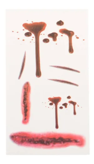 Halloween 3D Bloody Wound and Scar Tattoos